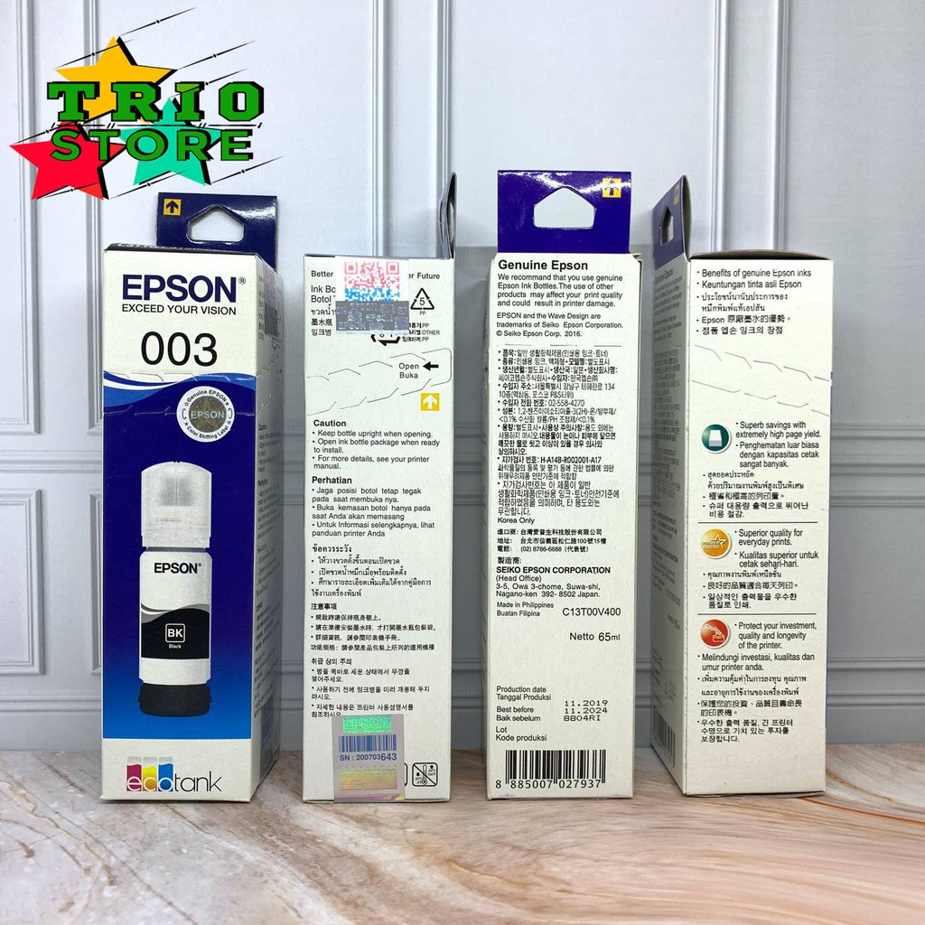 Tinta Epson 003 For L3110 L3150 L1110-1