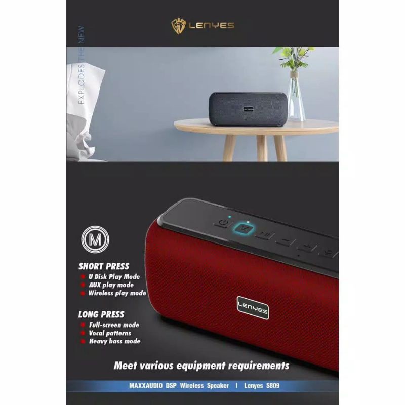 Lenyes Speaker Bluetooth S809 60w MaxxAudio