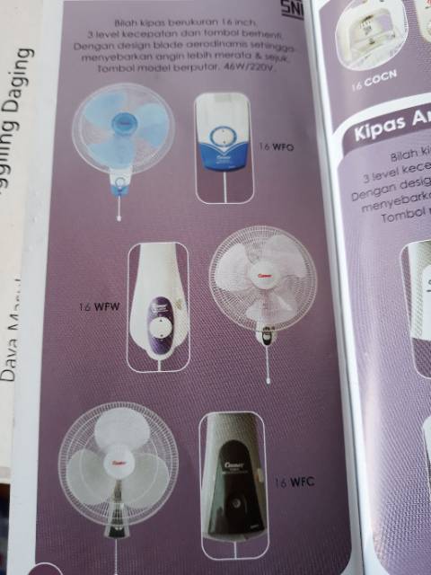 Kipas Angin Cosmos  16 WFO . DINDING. Angin Sejuk &amp; Kencang. Baru Bergaransi Resmi