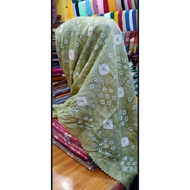 jilbab segiempat motif jumputan Palembang