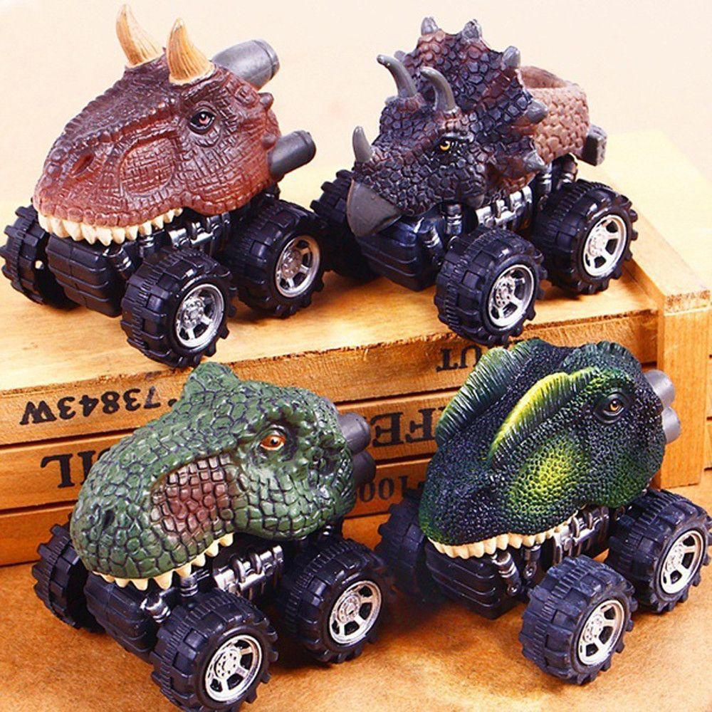 NEEDWAY Dinosaurus Model Lucu 1PC Dinosaurus Puzzle Game Model Mobil Dinosaurus Taman Dunia Mobil Mainan Mini