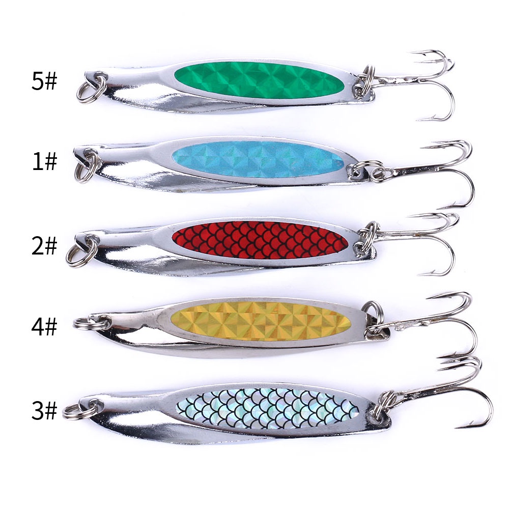 HENGJIA 5pcs metal sequins umpan memancing pancing metal jigs swimbait fishing lure ikan bass tackle