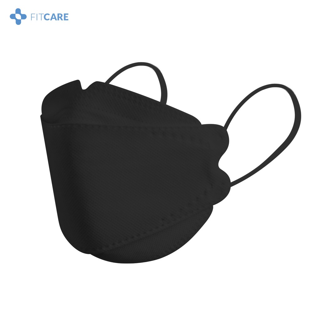 Masker KF94 4 ply Earloop Fitcare Box isi 10 pcs-Hitam