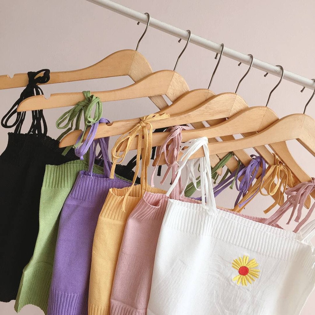 3750 daisy tied tank top