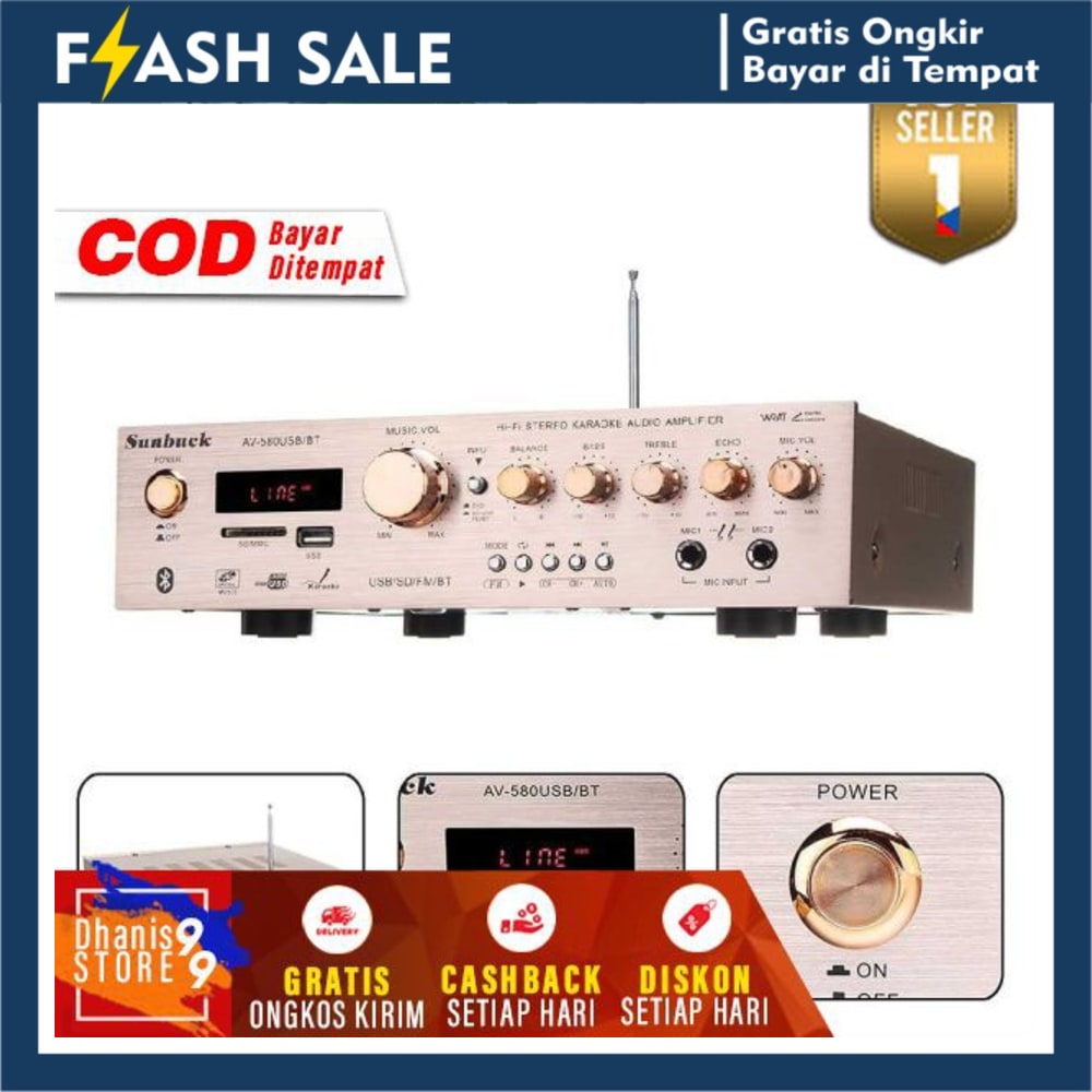 MURAH Bluetooth EQ Audio Amplifier Karaoke Murah Audeo Ampli Speaker Blutut COD