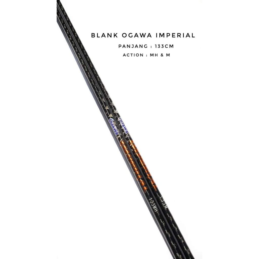 Ujung Ogawa IMPERIAL 133M 133MH 133H Grafit/Graphite Carbon Hollow Atasan Joran Kolam Stik dan Cenda