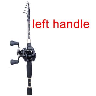 Sougayilang Baitcastinig Fishing Reel Fishing Rod Set Fishing Combo Joran Pancing Set 1 8 2 4m Telescopic Casting Fishing 12 1 Bb 7 2 1 Reel Combo Portable Light Rod Fising Lure Fishing Bait Senar Pancing For Gift