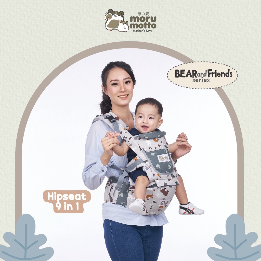 Morumotto Gendongan Hipseat 9in1 Bear and Friends Series MMG4004