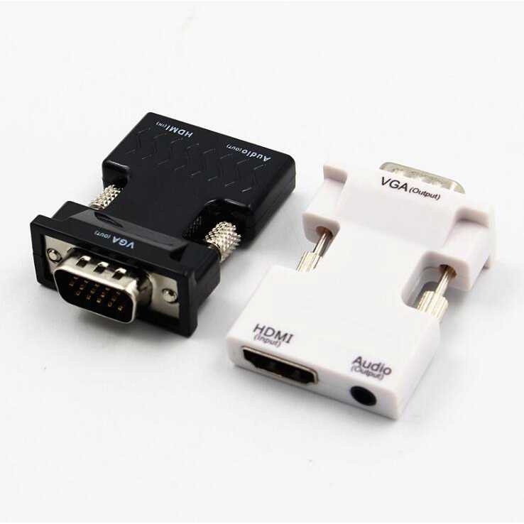 Adapter Converter HDMI Female to VGA Male 1080P Audio Port Adaptor Multifungsi Plug Audio Pengantar Suara Berkualitas