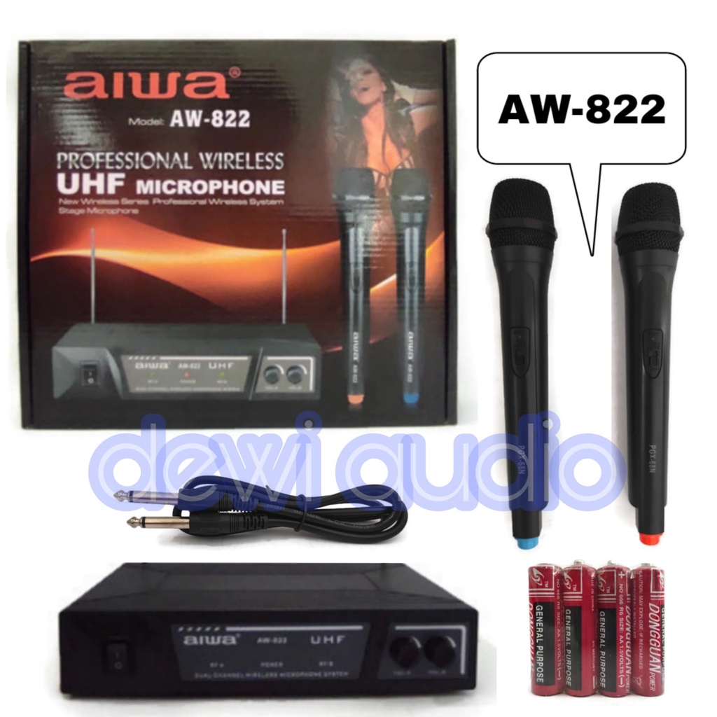 MIC AIWA AW822 / MICROPHONE WIRELESS AIWA AW-822 / MIC DOUBLE WIRELESS SONY AW822