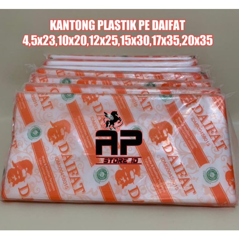 plastik pe / plastik es mambo 9x20,10x20,12x25,15x30,17x35,20x35 - 10x20