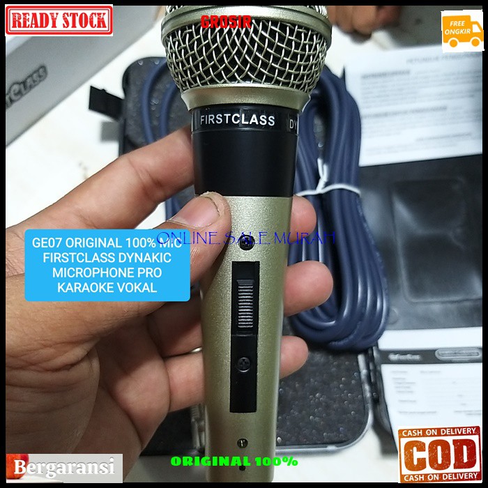 G07 First class Mic kabel dynamic G07 Microphone besi metal profesional original first class pro sing cable karaoke vocal audio sound mik pengeras suara mikrophone  Bisa buat segala jenis audio sound  GARANSI 100% UANG KEMBALI JIKA TERBUKTI TIDAK ORIGINAL