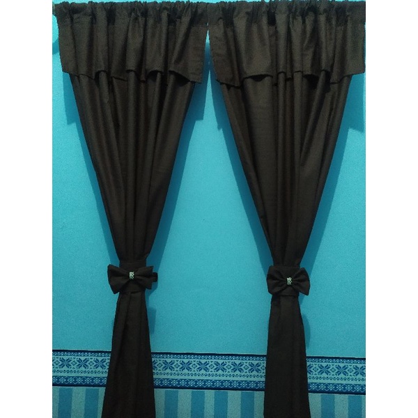 Gorden kain polos / gorden polos tanpa poni