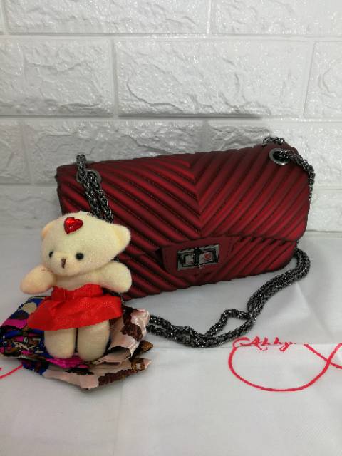 Tas jelly bag matte checron BN 18 ready jakarta