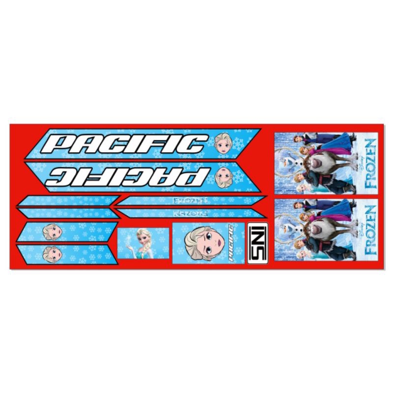 Stiker sepeda anak ukuran 12 16  pacific frozen