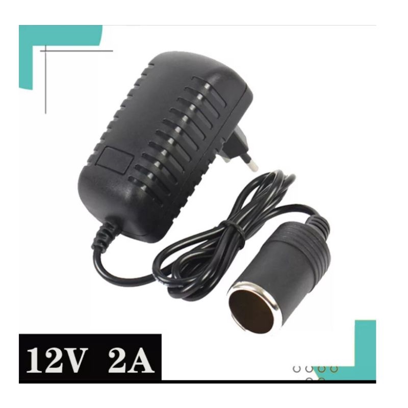 adaptor socket lighter mobil 2a 220v AC to dc 12v 2 ampere 12 volt vacum cleaner car cigarette power