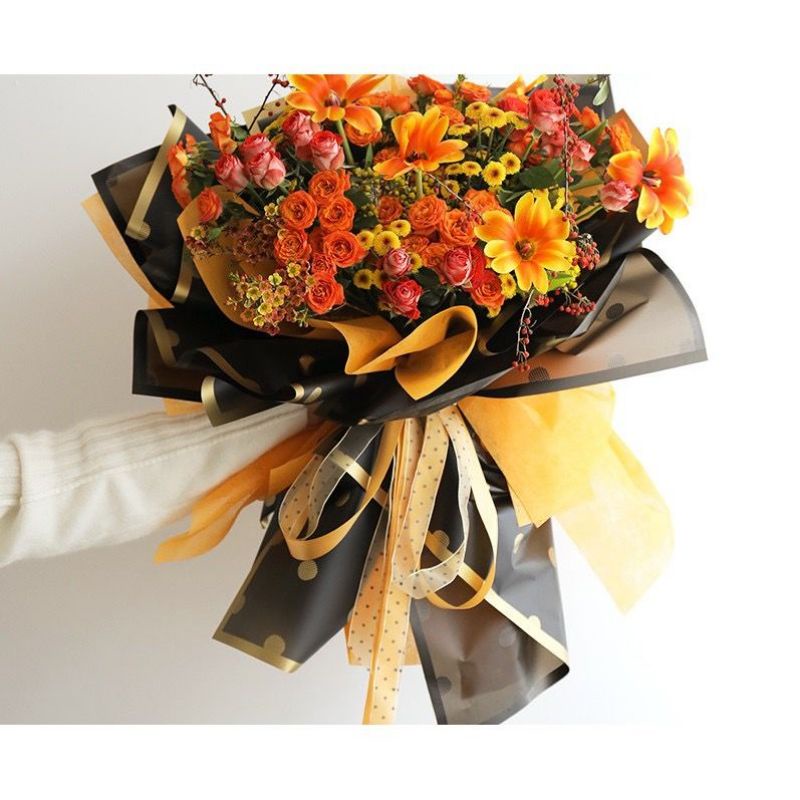 ( 5 Lembar) Kertas buket cellophane kertas bunga l (WAJIB BELI KARDUS) flower wrapping