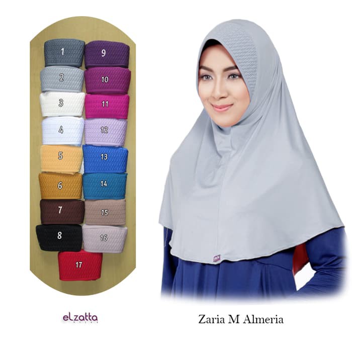 Kerudung Jilbab Instan Bergo Zaria M Almeria Elzatta