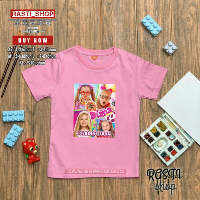 LOVE DIANA KAOS BAJU ANAK LOVE DIANA ROMA cloring book