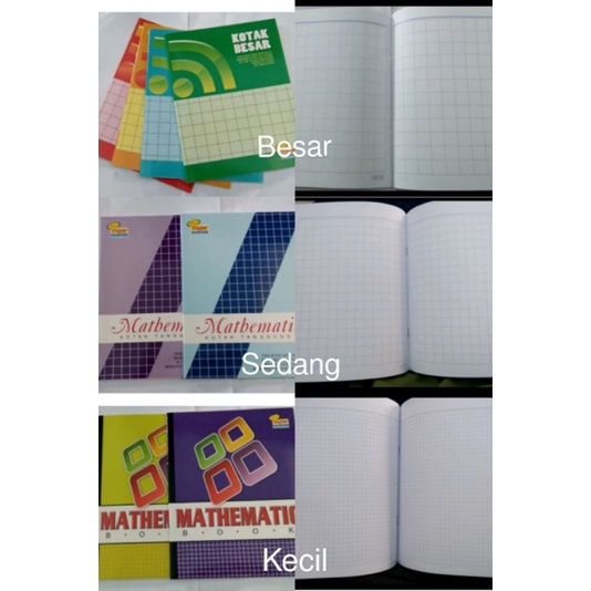 

BUKU KOTAK MATHEMATICS BESAR, SEDANG , KECIL VISION 38