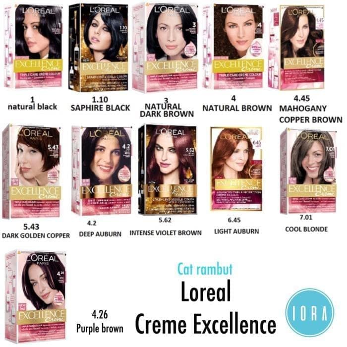 ORIGINAL L Oreal  Paris Excellence  Fashion  Creme Cat  Rambut  