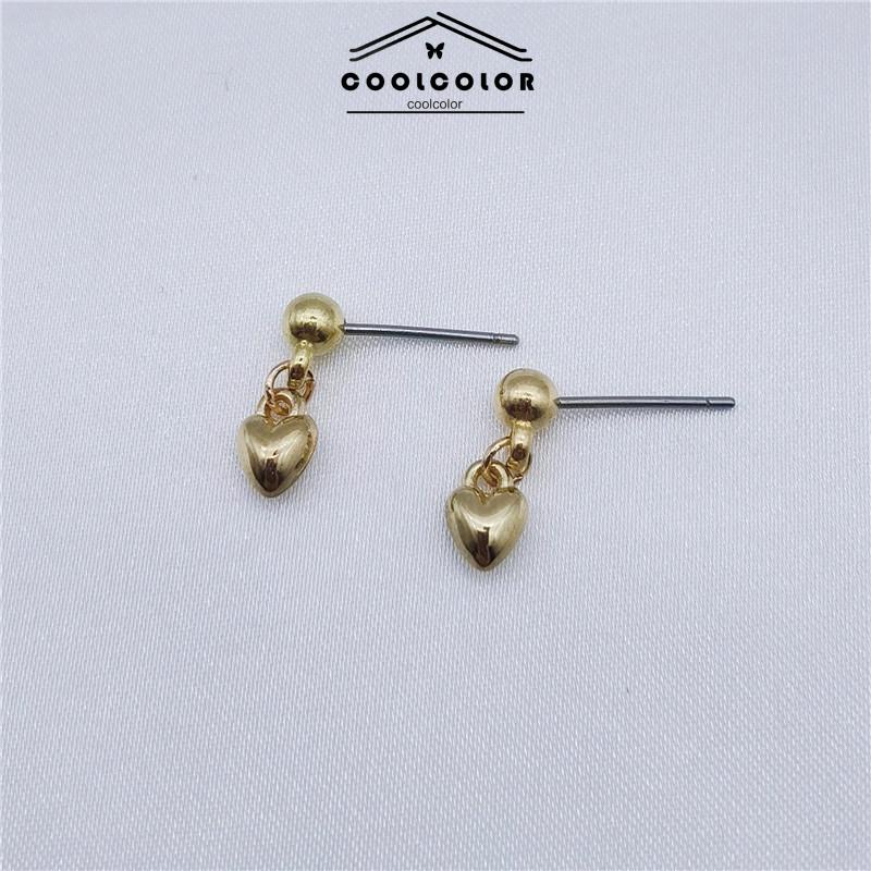 COD❤️1 pasang Anting Hati Kecil Wanita Aksesoris Fashion Mewah Korea Earrings panjang Dewasa Gaya Korea  Wanita Fashion Murah