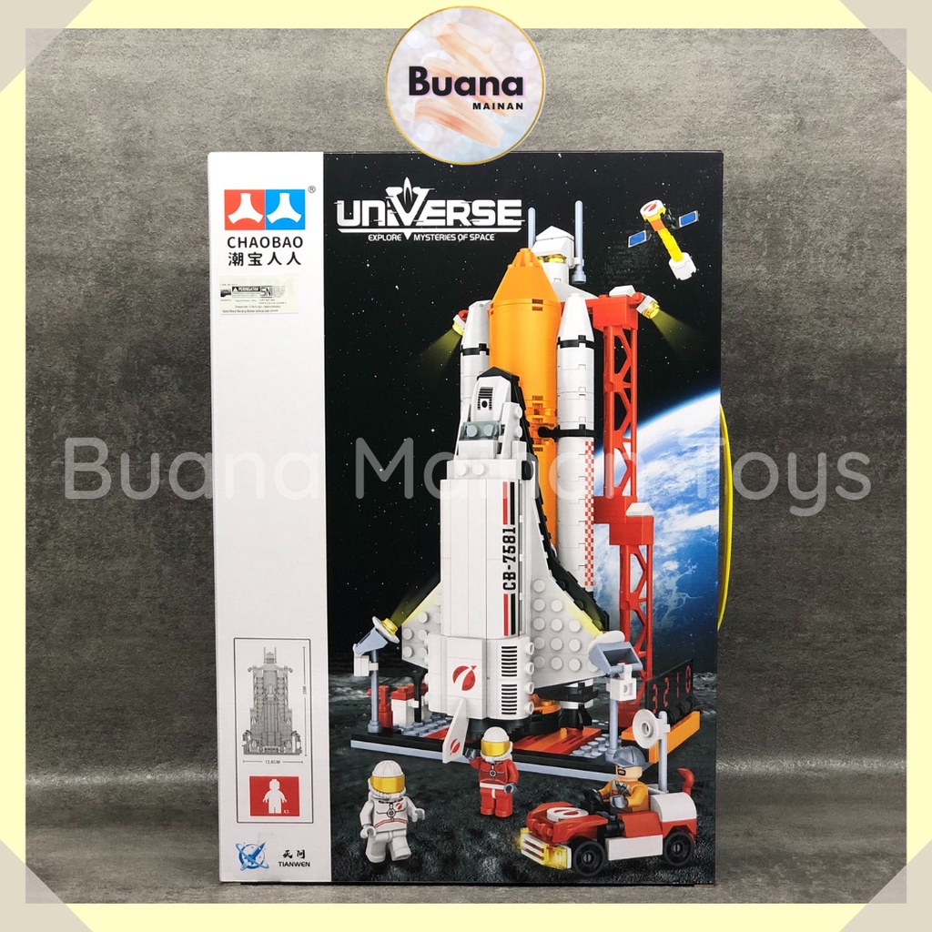 BRICK CHAOBAO UNIVERSE SPACE SATELITE MAINAN EDUKASI ANAK COWO CEWE BRICKS BALOK ROCKET LUAR ANGKASA 7581