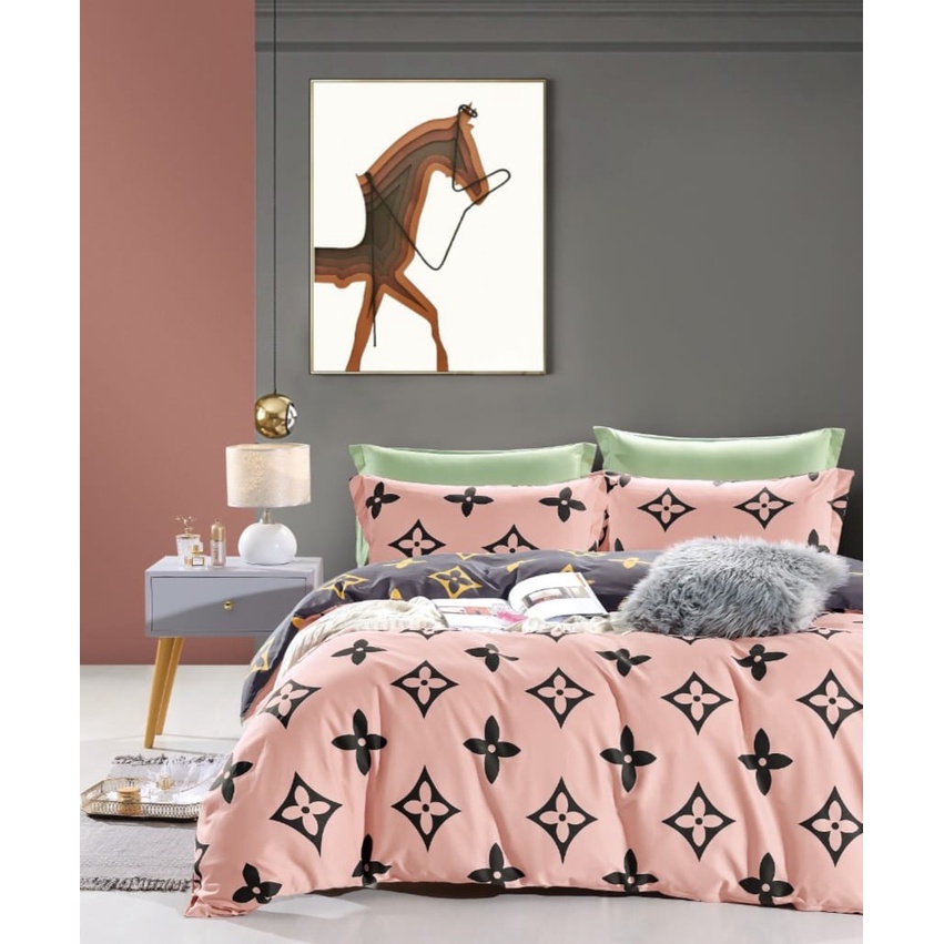 Kain Sprei Katun Jepang Motif LV Salem JP4133