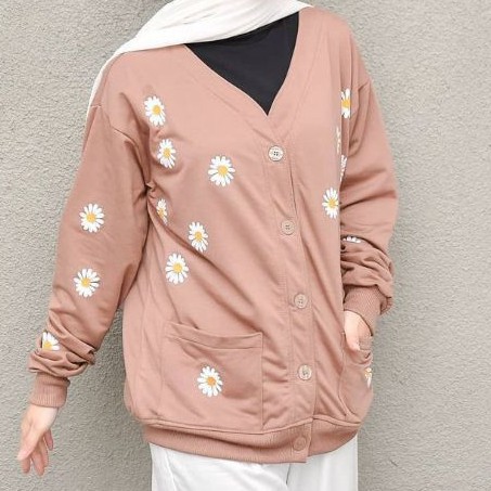 OUTHER WANITA LITTLE DAISY FLOWER - MATT FLEECE PREMIUM