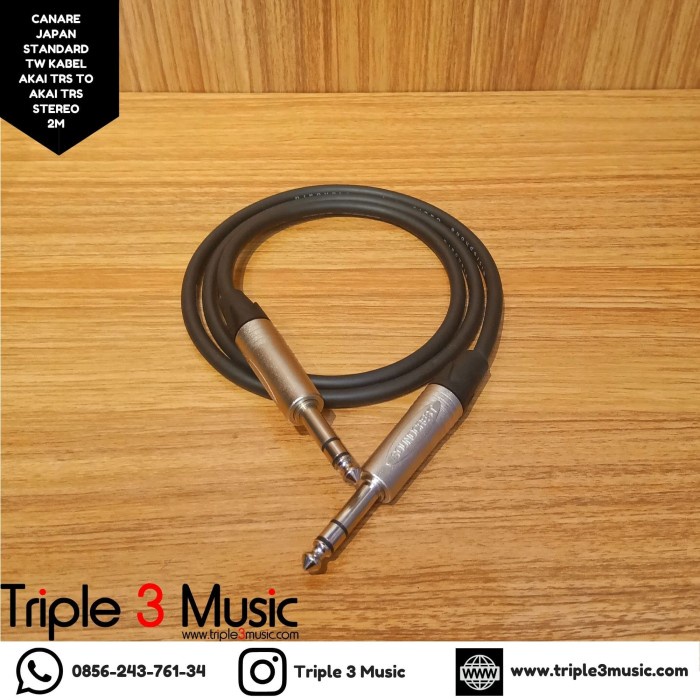 s01Gfgt0 Kabel Canare Japan Standard Tw Trs 6.5 Mm To Trs 6.5Mm 2M Akai - 2 Meter 5024114F