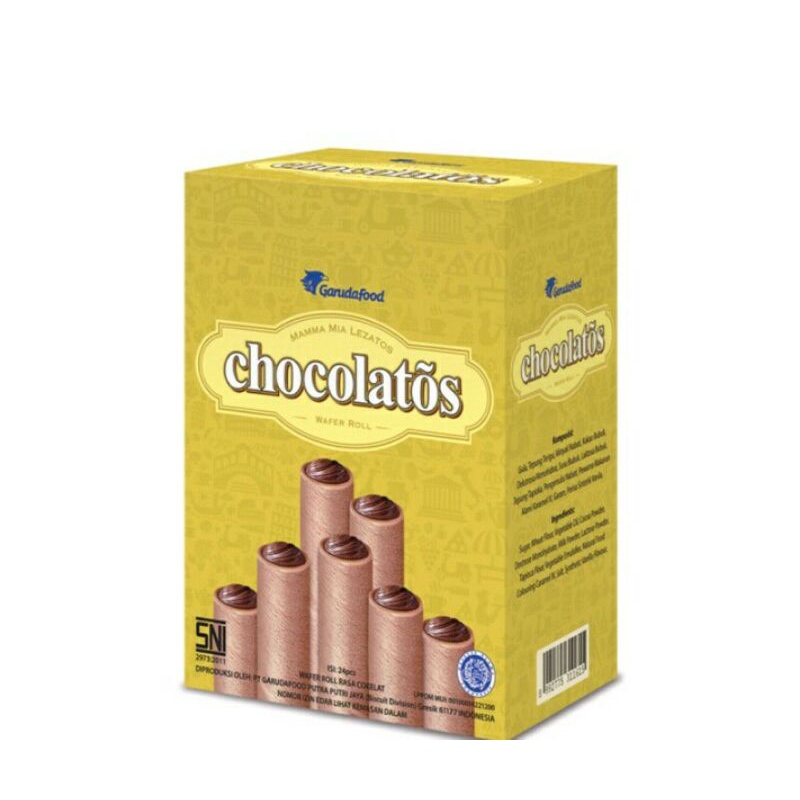 

2 Pak Chocolatos Wafer Roll 500 8gr x 24pcs