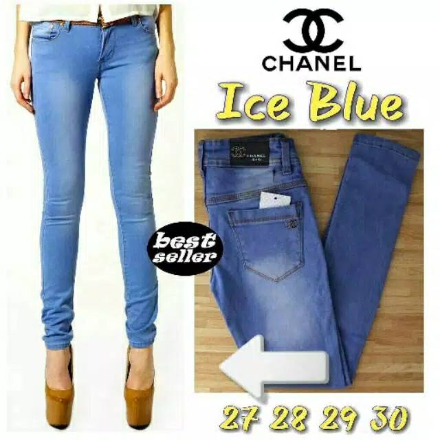 Celana Cewek/Celana Chanel Ice Blue