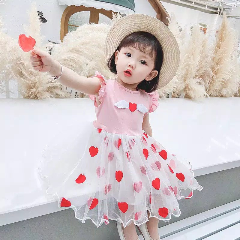 gos  C3 DRESS IMPORT WINGS FLY 819 EBV Baju Dress Anak Perempuan Import