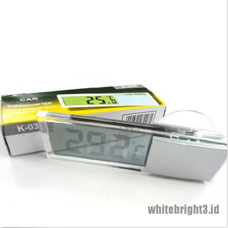 &lt; White3 &gt; Termometer Ruangan Digital Mini Dengan Layar LCD Untuk Rumah / Mobil