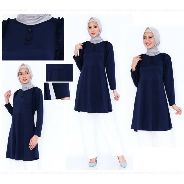 Tunik jersey Polos / Baju muslim Wanita