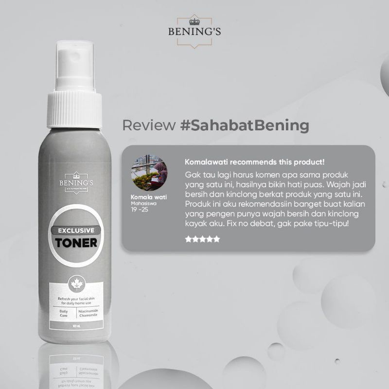 EXCLUSIVE TONER BENINGS SKINCARE BY DR OKY