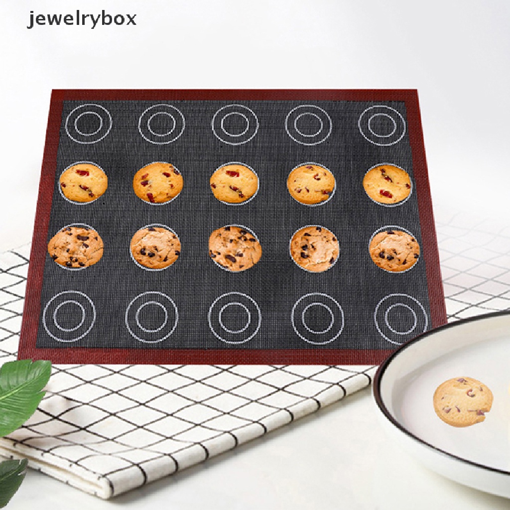 (jewelrybox) Alas Baking Macaron Bahan Silikon Tahan Panas Ukuran 40x30cm