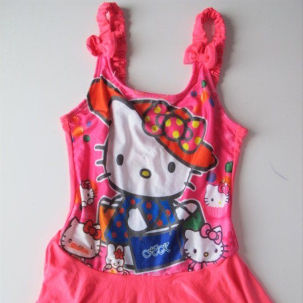 Baju Renang Anak Perempuan Motif HK Tas Biru