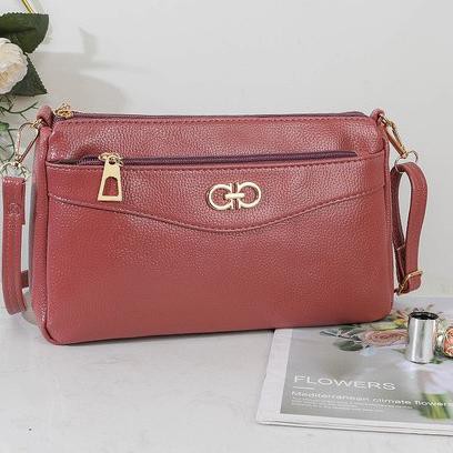 TAS SELEMPANG WANITA CHEYA TA171P3 KULIT PINK SALEM IMPORT KOREA MURAH FASHION PESTA KERJA BATAM ABG