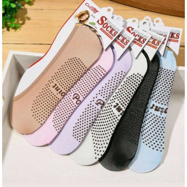 kaos kaki balet / kaos kaki yoga / kaos kaki pendek anti slip  / hidden sock import