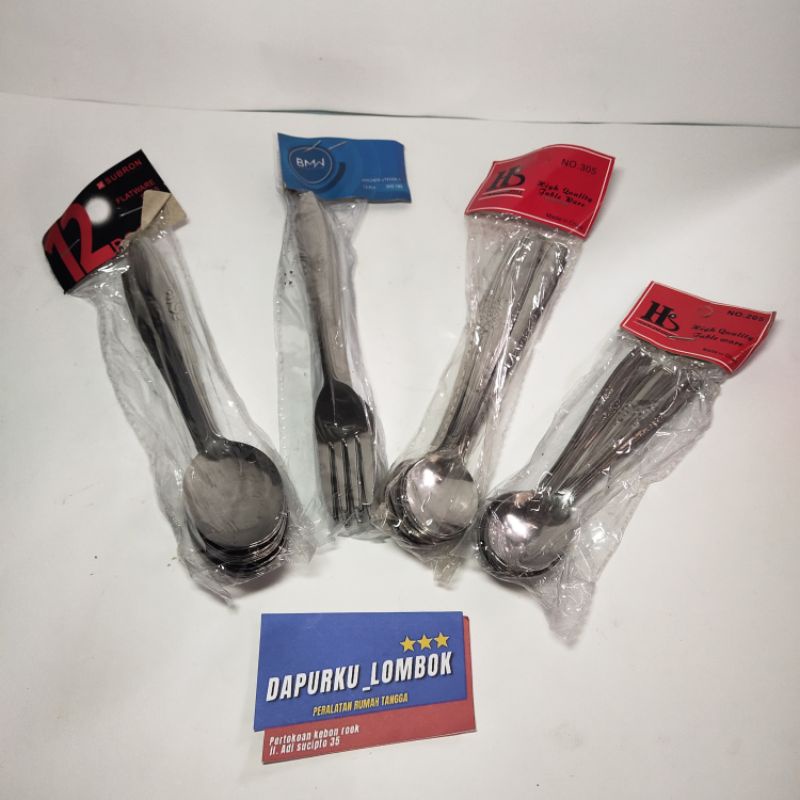 sendok makan garpu makan biasa