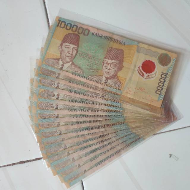 Uang kuno Rp.100.000 100rb soekarno polymer plastik