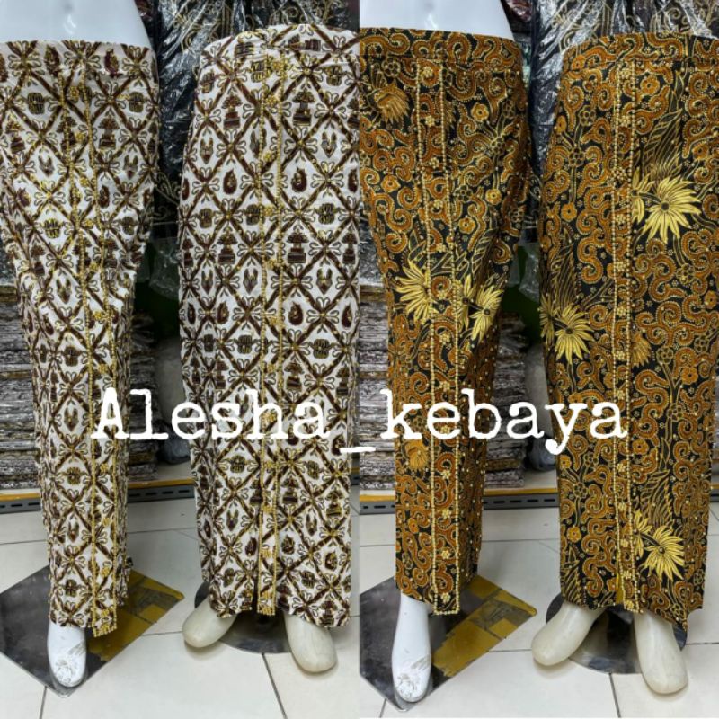 Rok pengantin batik instan couple /kain batik mix mutiara tabur