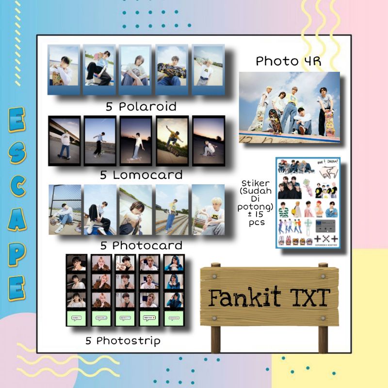 FANKIT TXT - FIGHT OR ESCAPE isi 36 pcs / TXT FANKIT / MOA KIT / TXT MOA