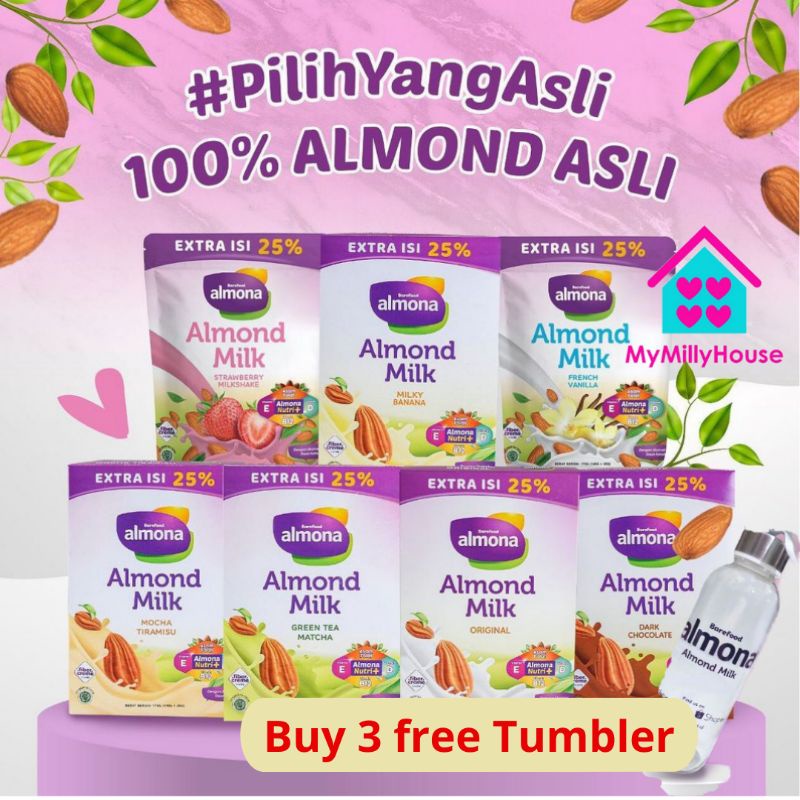 ALMONA Susu Almon Pelancar Asi / Almond Milk Powder ASI BOOSTER with Daun Katuk Rendah Gula