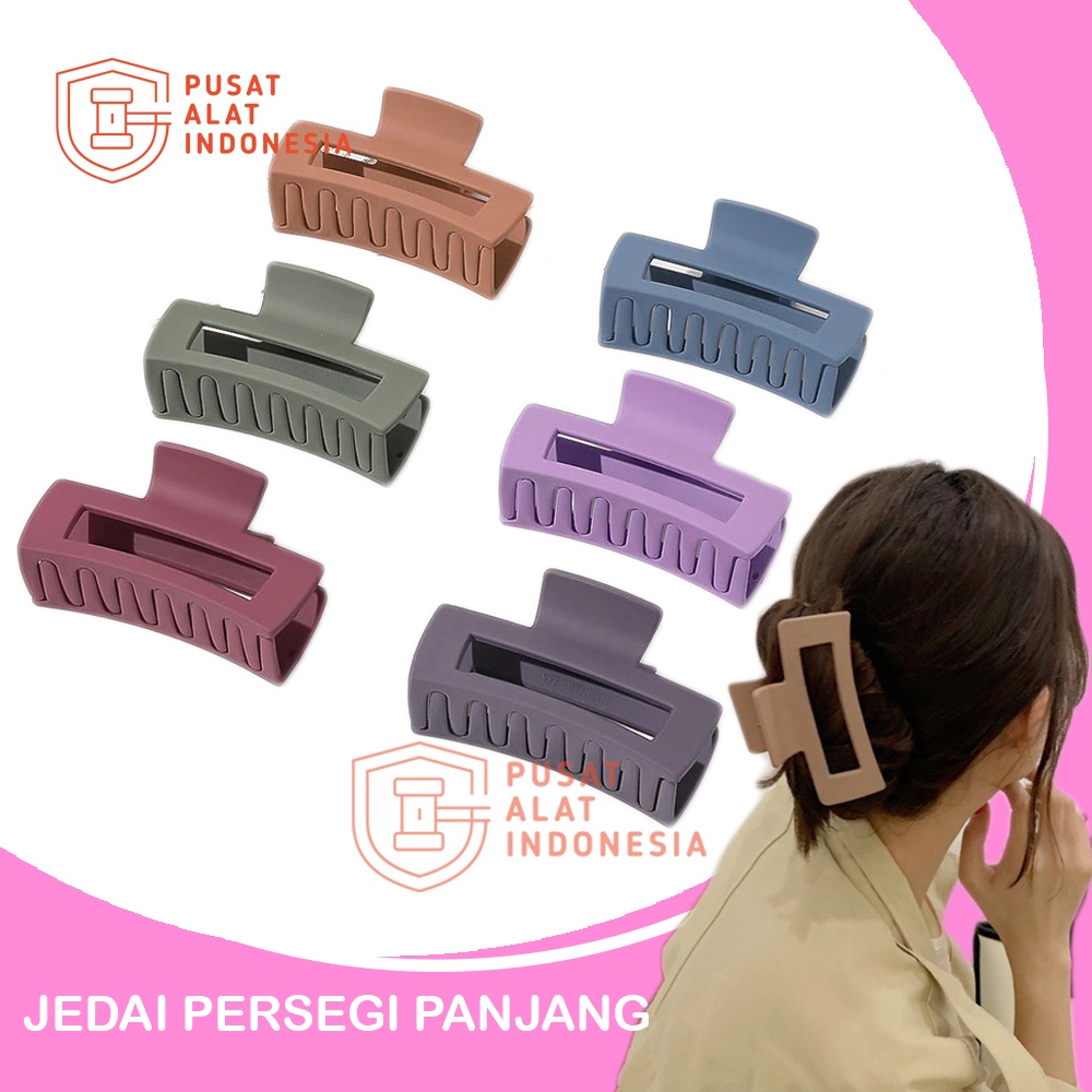 JEPIT RAMBUT KOREA SR86 JEDAI BESAR ANAK HAIRCULES PENJEPIT 5CM DOFF JEPET IKAT JEPITAN JEDAY JAPIT PEREMPUAN LIDI PISANG JUMBO PLASTIK ANTI PATAH PITA PERSEGI PANJANG WANITA WARNA SIMPLE DAILY WEAR KEPALA SIMPEL MURAH TRENDY KEKINIAN