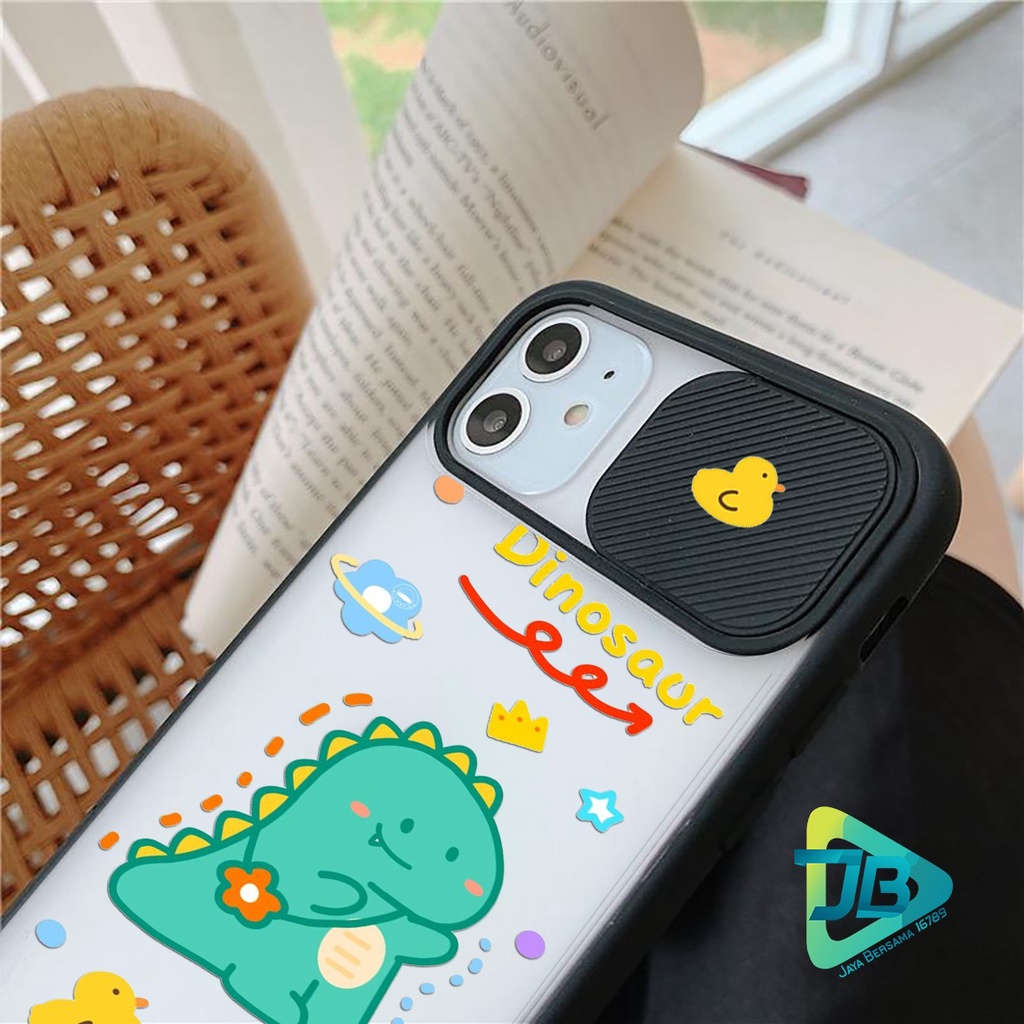 SOFTCASE SLIDE KAMERA DINOSAURUS OPPO VIVO SAMSUNG XIAOMI REALME IPHONE ALL TYPE JB4976