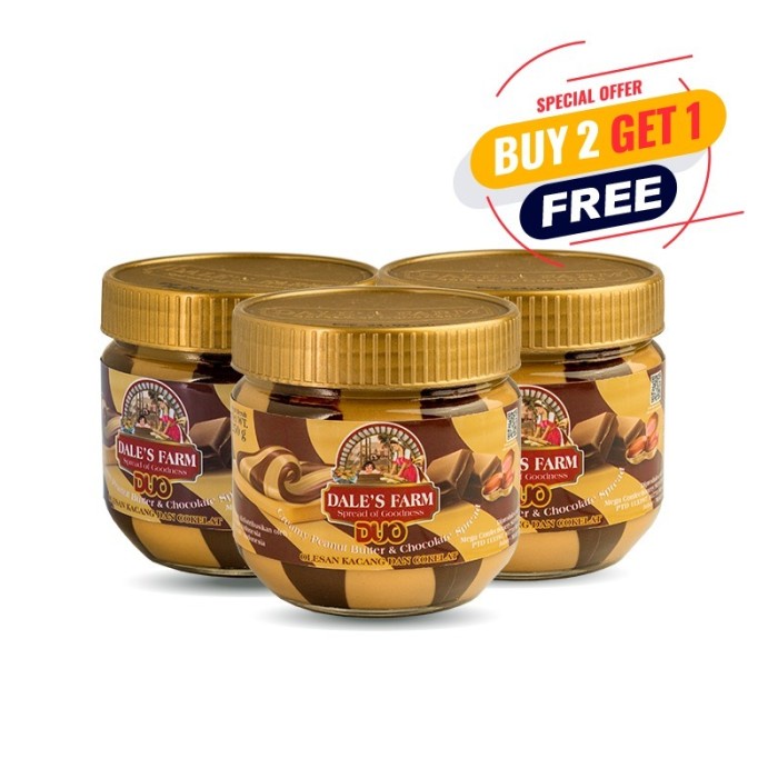 

[BUY2 GET1] Dale’s Farm Peanut Butter & Chocolate - 250g