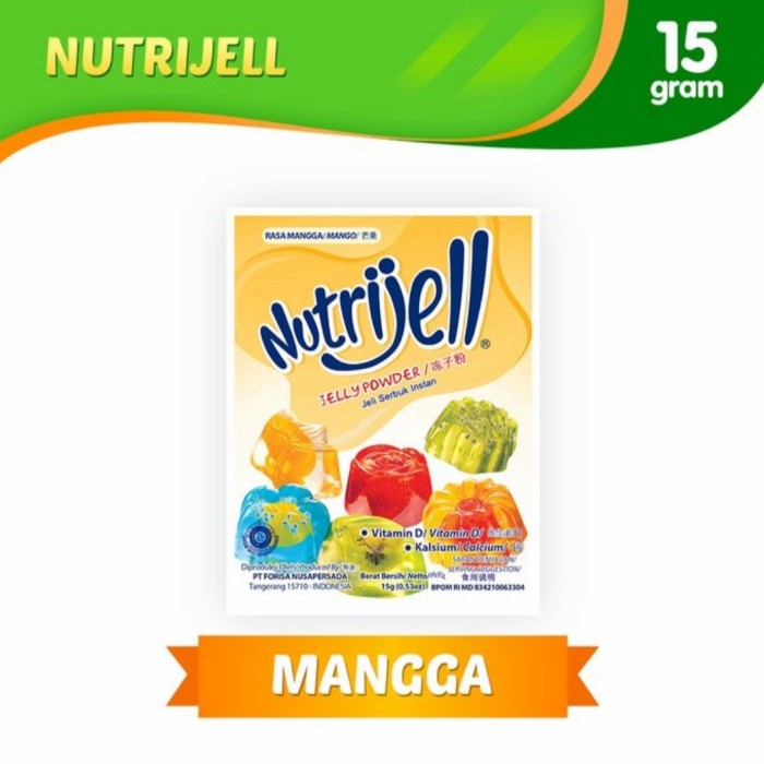 Nutrijell 15 gr Jelly Powder Nutrijel kemasan ekonomis varian rasa buah