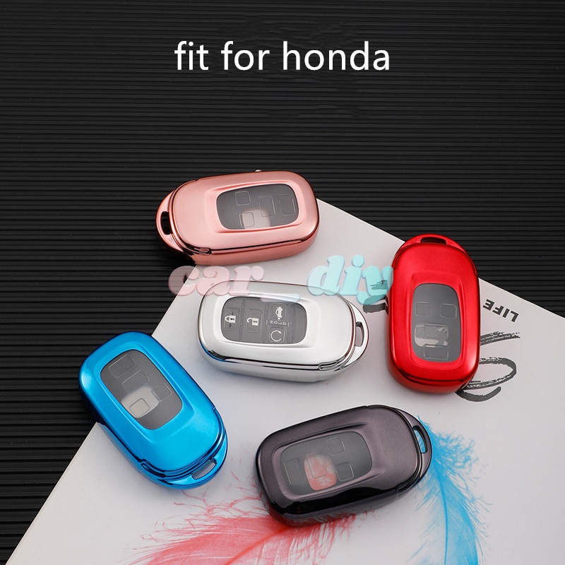 Casing Kunci Remote Mobil 4 Tombol Bahan TPU Untuk Honda Civic 2022